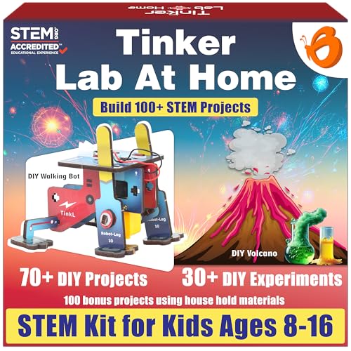 Butterfly EduFields Maker Lab DIY-Set, STEM-Projekte für Kinder im Alter von 8–12–16 Jahren, Teenager-Ingenieurwesen, 200+ Experimente, 20 Themen zum Basteln und Lernen, Geschenk für Kinder von 9 10 von Butterfly EduFields