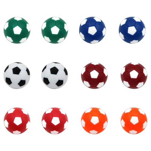 Butyeak Mini Fußball, Tischfußball Kickerbälle, Tischkicker Bälle, 12 Stück Kickerbälle, Mini Tischkicker Kugeln, Tischfussball Bälle Ersatzbälle, 32 mm Tischfussball Bälle, für Fußball Tisch Spiel von Butyeak