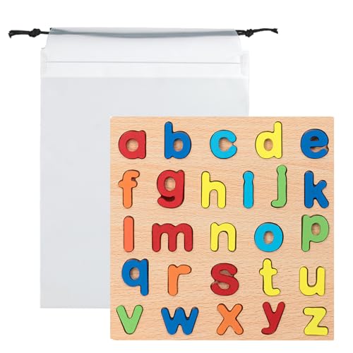 Matching Letter Puzzle für Kinder, Rechtschreibung Lernspielzeug, Holz Alphabet Puzzle, Buchstaben Lernen Lernspiele, Holzpuzzle Set für Jungen und Mädchen im Alter von 1-5 Jahren, Butyeak von Butyeak