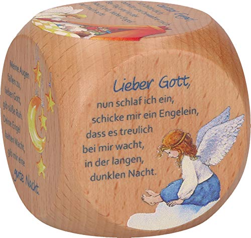 Gebetswürfel mit Abendgebeten – Lieber Gott. 6 beliebte Abendgebete für Kinder, liebevoll gestalteter Würfel aus Buchenholz. Ideal als christliches Geschenk von Butzon & Bercker