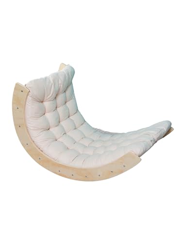 Buxibo Mini-Kletterbogen – Kletterbogen aus Holz mit Kissen – Montessori-Spielhalle – 76 x 47 x 37 cm – Weiß Buxibo Mini-Kletterbogen – Kletterbogen aus Holz mit Kissen – Montessori-Spielhalle – 76 x 47 x 37 cm – Weiß von Buxibo