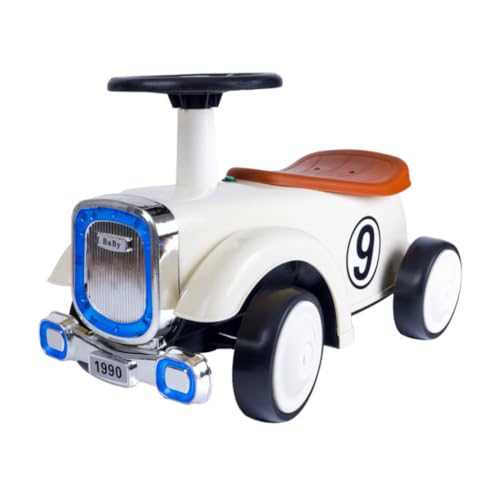 Buxibo Retro Loopauto Truck | Loopwagen voor Jongens & Meisjes | 1-3 jaar | Duurzaam | Veilig | Stimuleert Motorische Vaardigheden | Wit - 58x29x38cm von Buxibo