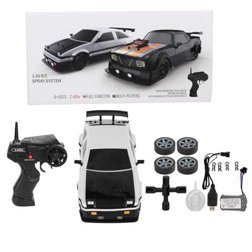 BuyWeek Ferngesteuertes Auto Drift, RC Drift Auto mit Allradantrieb, 1/16 2,4 GHz Simuliertes RC Drift Car Spielzeug mit 2 Reifensätzen für Jungen und Mädchen von BuyWeek