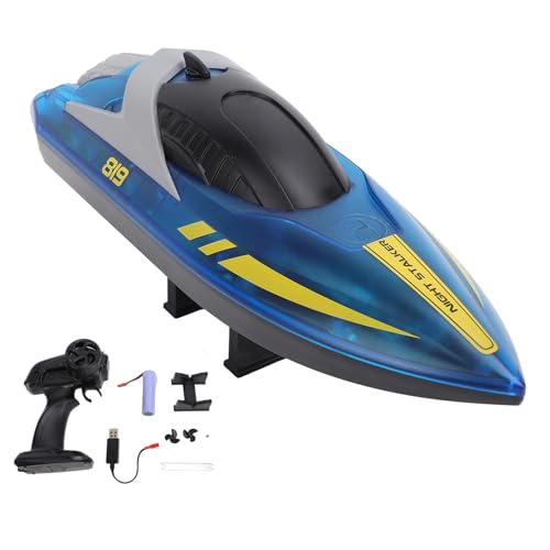 BuyWeek Ferngesteuertes Boot, 2,4 GHz Doppelmotor LED Licht RC Rennboot Hochgeschwindigkeit Wiederaufladbar Wasserdicht RC Flip Boot, EIN klick Reset, für Kinder Erwaschene BuyWeek Ferngesteuertes Boot, 2,4 GHz Doppelmotor LED Licht RC Rennboot Hochgeschwindigkeit Wiederaufladbar Wasserdicht RC Flip Boot, EIN klick Reset, für Kinder Erwaschene von BuyWeek