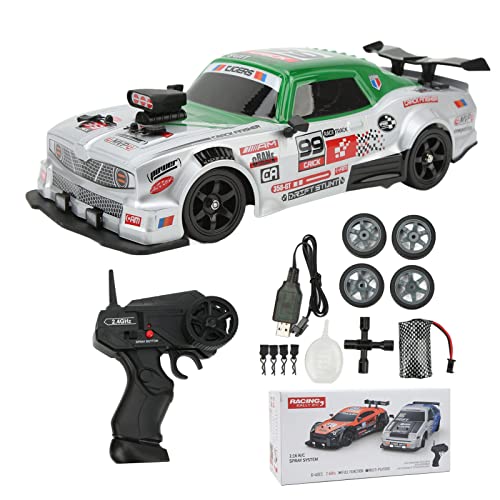 BuyWeek Ferngesteuertes Auto Drift, 1:16 2,4 GHz RC Drift Auto mit LED Leuchten, Allradantrieb Ferngesteuerte Rennwagen Modell Spielzeug für Kinder und Erwachsene (Einzelne Batterie) von BuyWeek