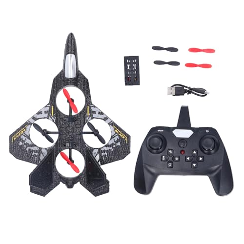 BuyWeek RC Flugzeug, F22 Ferngesteuertes Flugzeug EPP Schaum RC Segelflugzeug Ferngesteuerte Festflügel Flugzeug Spielzeug Modell für Kinder Erwachsene (Grau) von BuyWeek