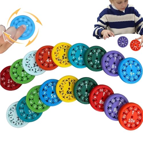 Mathe Fidget Spinner, Mathe Fidget Spielzeug, Mathe Fakten Fidget Spinner für Kinder, Das beste Lernspielzeug (je 9 Stück der beiden Modelle) von Buyfun