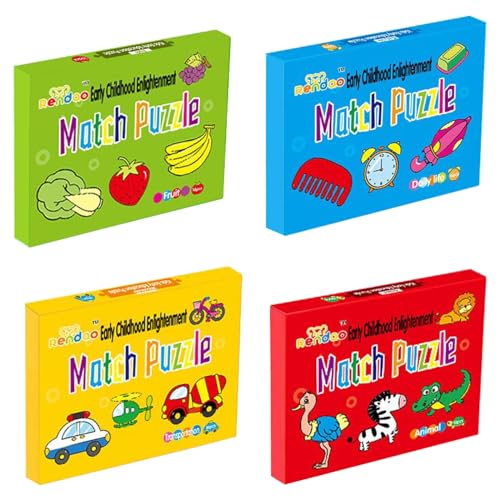 Buziba 128-teiliges Puzzlespiel für Kleinkinder, selbstkorrigierend, bunt, Lernspielzeug, Vorschulaktivitäten für Kinder und Kinder von Buziba