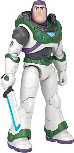 Disney and Pixar Lightyear Toys, Talking Buzz Lightyear 12 Inch Action Figure with Motion, Light and Sound, Laser Blade Action, HHJ76 von Buzz Lightyear