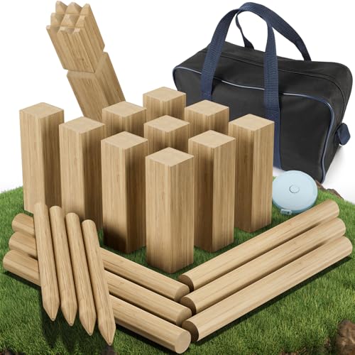 BuzzoXerex Wikingerspiel Holz Outdoor, Wikinger Wurfspiel XXL mit Tragetasche für Kinder und Erwachsene für Draußen Garten, Rasen, Camping, Strand BuzzoXerex Wikingerspiel Holz Outdoor, Wikinger Wurfspiel XXL mit Tragetasche für Kinder und Erwachsene für Draußen Garten, Rasen, Camping, Strand von BuzzoXerex