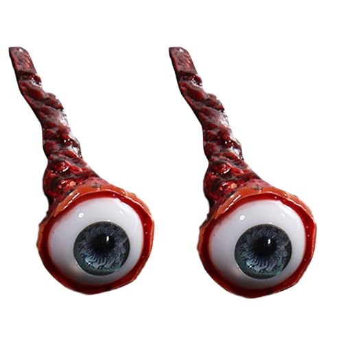 2 Stück Halloween Augapfel Halloween Realistische Menschliche Augen Halbrunde Augäpfel Gruselige Augen Blutige Augäpfel Halloween Dekoration Halloween Requisiten Party von Bvizyelck