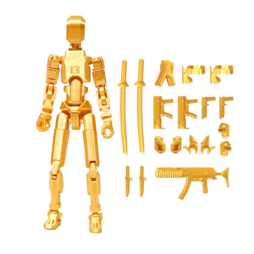 3D Action Figure Roboter Actionfigur 3D Gedruckte Mehrgelenkige Bewegliche Figur Zusammengebautes Actionfiguren Spielzeug Mehrgelenkiges Modell Spielzeug Modell Aktivitäts Roboter Desktop Dekor von Bvizyelck