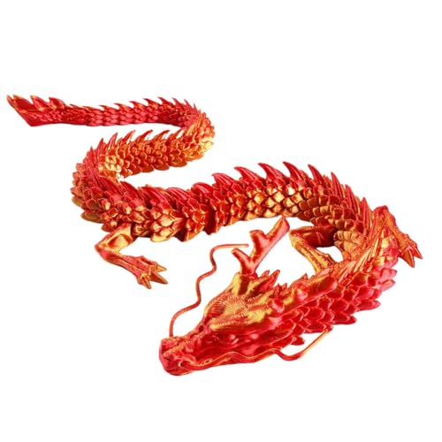 3D Gedruckter Drache Beweglicher Drache Geheimnisvolle Drachen Spielzeug Realistische Beweglicher Drachen Figuren Schreibtischspielzeug Drachen Ornament Für Autos, Büros, Flexibles Drachenspielzeug von Bvizyelck