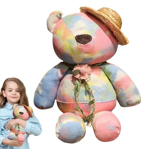 Bvizyelck Bär Stofftier,Süßes Bärenkissen - Stofftierpuppe - Gefüllte Puppenspielzeuge für Kinder, Tierplüschtiere, Bärenkissen, weicher, anschmiegsamer Begleiter für Kinder und Erwachsene von Bvizyelck