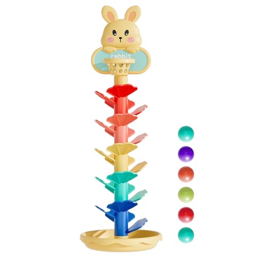 Bvizyelck Ball-Drop-Spielzeug, Ball-Drop-Spielzeug für Kinder - Aktivitätsball-Drop-Spielzeug, Lern-Stapelspielzeug,Swirl Multi-Layer Vorschulspielzeug Lernspiele für Kinder von Bvizyelck