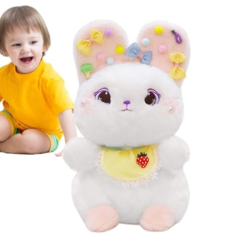 Bvizyelck Bunny Doll Plüschs, Hasengefüllter Tier | Weiches süßes Plüschspielzeugkaninchengefüllter Tier,Kuschelige Wohnkultur Huggable Wurfkissen zum Geburtstag und Ostern von Bvizyelck