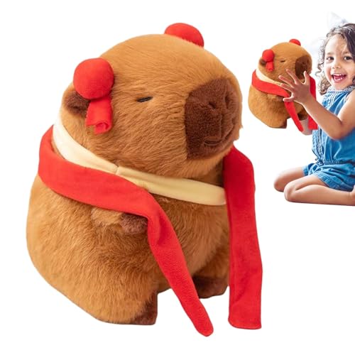 Bvizyelck Capybara Plüsch, gefüllte Capybara Plüschspielzeug | Süße Capybara Plüsch 9inch - Kuschelweiches Tierspielzeug, 9 -Zoll, chinesisches Anime -Charakter -Design, Glück, für Kinder, Mädchen & von Bvizyelck