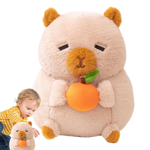 Bvizyelck Capybara Plüschpuppe, Capybara Stuffed Animals,Cartoon Capybara Stoffed Pillow Decor | Plüschtierspielzeug mit reichhaltigem Ausdruck für Wohnzimmer, Kinderzimmer, Auto, Bett, Couch, von Bvizyelck