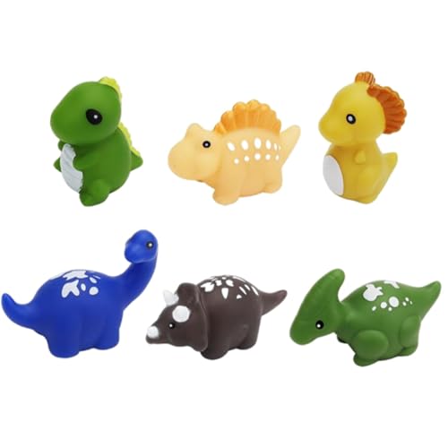 Bvizyelck Dinosaurier-Badespielzeug, leuchtendes schwimmendes Dinosaurier-Spielzeug | Badezeitspielzeug für Kleinkinder, Wasserbadewanne, Dusche, Pool, Badespielzeug,6X leuchtende schwimmende von Bvizyelck