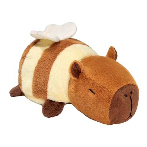 Bvizyelck Gefüllter Capybara-Plüsch,Capybara-Plüsch - Süße Stoffpuppe wendbar,Kuscheltier 9,8 Zoll, bequemes Plüschkissen, weiches, verwandelndes Puppenspielzeug für Kinder, Mädchen und von Bvizyelck