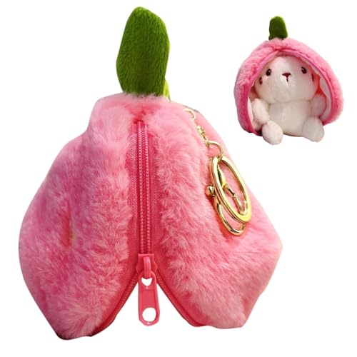 Bvizyelck Gefüllter Hasenbag Anhänger, Plüschhasenpuppe - Reversible gefüllte Tier Karotten Kaninchen Figur - Bequeme Touch Plüsch Bunny Puppe für Wohnzimmer, Schlafzimmer von Bvizyelck