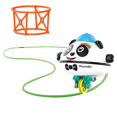Bvizyelck Gyroskop-Einrad, Lauf-Einrad-Spielzeug,Panda beim Seiltanz | Mehrere Spielmodi, niedliches, ausgewogenes Seiltanz-Einradspielzeug für Jungen und Mädchen von Bvizyelck