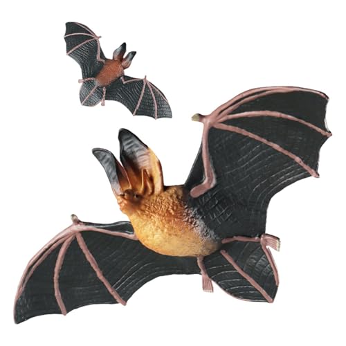 Bvizyelck Halloween Fledermausfigur Realistisch 3D Fledermaus Figur Spielfigur Fledermaus Tierfigur Tiere Spielzeug Halloween Party Dekoration Halloween Fledermäuse Deko Geschenk Für Kinder von Bvizyelck