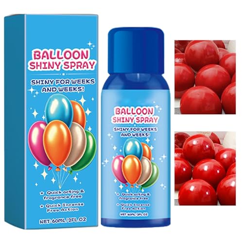 Bvizyelck Hochglanzspray für Latexballons, Ballonspray Glanz - Elegantes Glanzfinish, Aufheller für langanhaltendes Sprühen - Ballonaufheller für dauerhaftes Sprühen, sofortiger Hochglanzglanz für von Bvizyelck