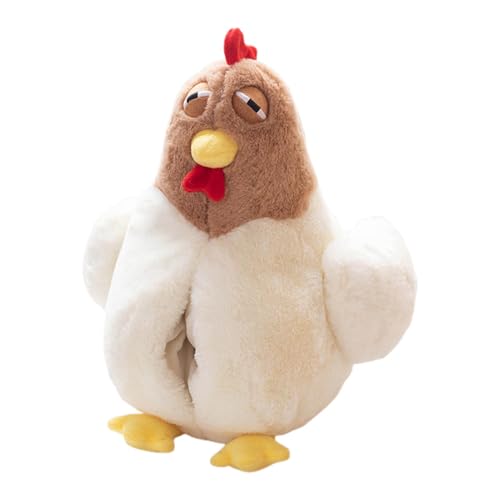 Bvizyelck Huhn-Plüschtier,Huhn-Stofftier,-Figur-Spielzeug | Entzückendes -Figuren-Spielzeug, umarmbares Hühner-Nackenkissen, Spaß für Kinder-Fans zum Geburtstag von Bvizyelck