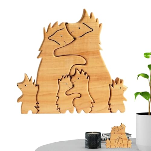 Bvizyelck Igel-Puzzles, Igel-Puzzle aus Holz,Puzzle Lernspielzeug - 6X Holzpuzzles für Kinder, Heimdekor-Puzzles, frühes Lernspielzeug für und Mädchen von Bvizyelck