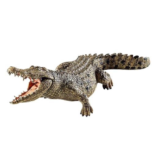 Bvizyelck Krokodil Figur Realistisches Krokodil Spielzeug Für Kinder Alligator Spielfigur Für Kinder Krokodil Figur Mit Grünen Schuppen Und Scharfen Zähnen Krokodil Actionfiguren Tierfiguren von Bvizyelck