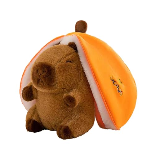 Bvizyelck Kuscheltier,Plüschtiere | Wendbares Kinder-Plüschkissen | Verwandelndes Avocado-Häschen-Orange-Capybara-Kissen, Stofftierspielzeug, umarmende weiche Puppe für Kinder von Bvizyelck