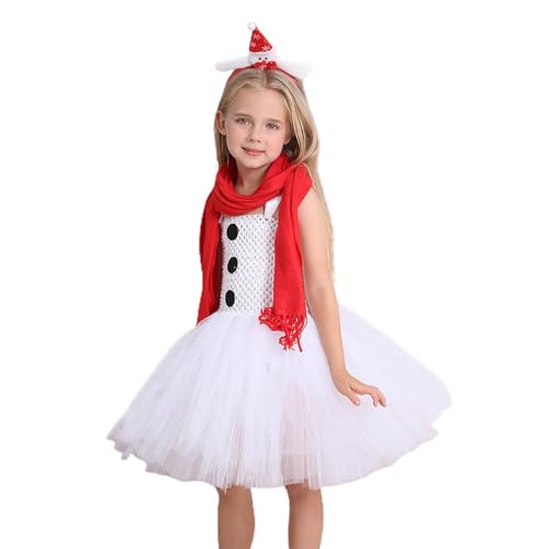 Bvizyelck Mädchen Weihnachten Kostüme Tutu Kleid Kinder Kostüm Weiß Kostüm Für Mädchen Weihnachtskostüme Für Kinder Weihnachten Dress Up Outfit Für Karneval Maskerade von Bvizyelck