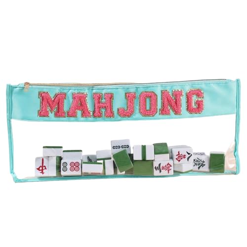 Bvizyelck Mahjong Aufbewahrungstasche - Wasserdichter Großes Steinehalter | Transparenter Schutzbehälter Für Spieleabend Unterwegs Erwachsene Reise Partys Bvizyelck Mahjong Aufbewahrungstasche - Wasserdichter Großes Steinehalter | Transparenter Schutzbehälter Für Spieleabend Unterwegs Erwachsene Reise Partys von Bvizyelck