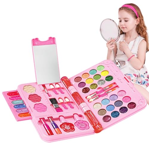 Bvizyelck Make-up-Set für Kleinkinder, echtes kosmetisches Beauty-Set,Kosmetische Beauty-Sets für Kinder - Hautfreundliches Dress-up-Play-Kosmetik-Schönheitsset für Kinder, Kinder, Mädchen, von Bvizyelck