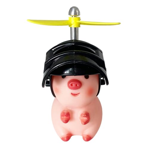 Bvizyelck Motorradlenkerspielzeug,Lenkertiere - Lenker Schöne Tierfiguren mit Propellerhelmen,Cartoon Schweine Puppe Roller Lenker für Kinder und Erwachsene von Bvizyelck