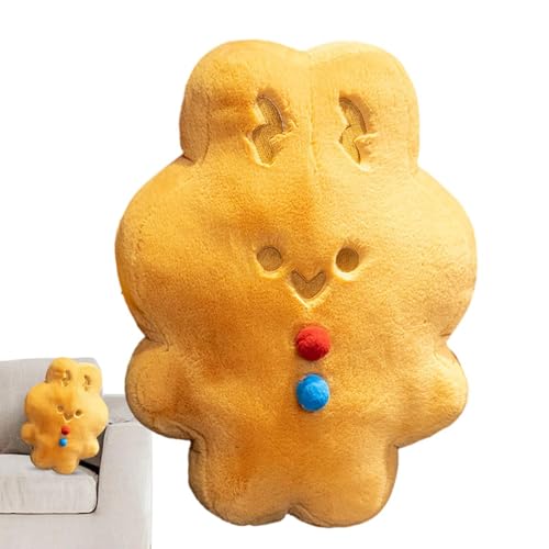 Bvizyelck Plüsch-Kaninchen, Kaninchen-Plüschpuppe - Plüsch-Kaninchenspielzeug - Süße Lebkuchen-Kaninchen-Spielzeugpuppe für Mädchen, Weihnachtskissen, Sofa-Dekorationen von Bvizyelck