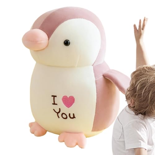 Bvizyelck Plüsch-Pinguin-Spielzeug,Pinguin-Plüschtiere | ICH Liebe Dich Kuscheliges Pinguin-Plüschtier,Süßes, weiches Plüschtier für Kinder, Geburtstag, Feiertag von Bvizyelck