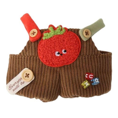 Bvizyelck Plüschpuppen-Anziehsachen, Plüschpuppen-Outfit | 15cm Plüschoverall | Gemüse-Plüsch-Puppenspielzeug-Kostüm, niedliche Anziehpuppenkleidung, abnehmbar für 20 cm Puppenkleidungszubehör von Bvizyelck