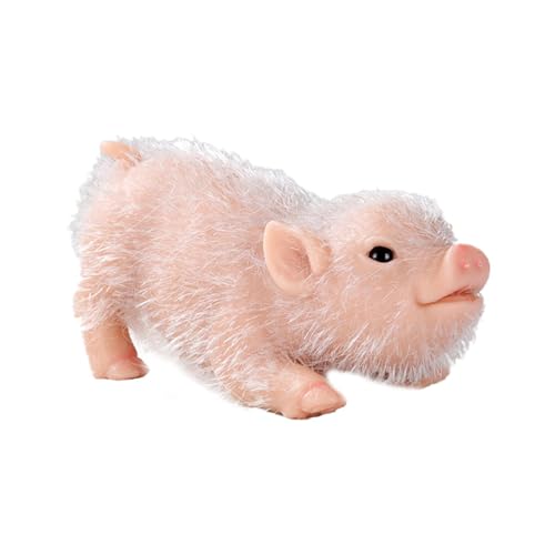 Bvizyelck Realistische tierische Schweine, Silikontiere Schweine | Full Silicon Pigs Dolls süße Ferkel Spielzeug,Miniaturtier Figuren weiche Raumdekor für Kinder & von Bvizyelck