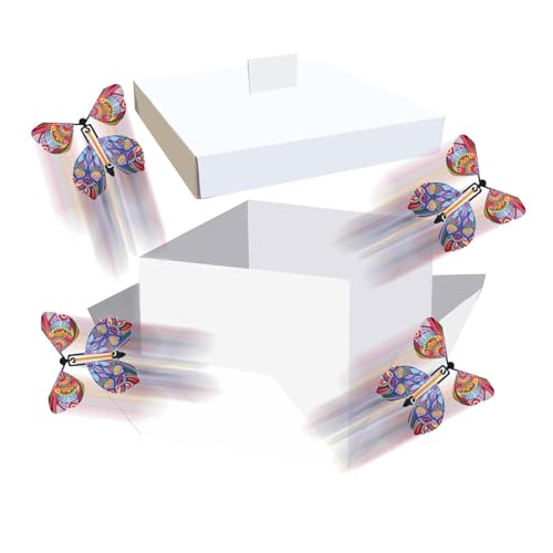 Bvizyelck Schmetterlingskarten fliegen heraus,Überraschungs-Schmetterlingsbox,Aufziehbares Schmetterlings-Überraschungsspielzeug | Kreative Überraschungs-Schmetterlingsbox für Jubiläen, Partys, von Bvizyelck