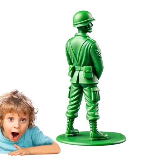 Bvizyelck Soldat Man Toy, Green Soldier Toy,Interaktiver Streich Soldat Männer | Cartoon -Figurenmodell, Charaktermodellschmuck für Erwachsene, Wohnkultur, Fans von Bvizyelck