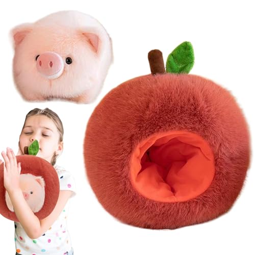 Bvizyelck Süße rosa Plüschpuppe, Cartoon rosa Plüsch Tier | Pink Animal Pillow Plüschspielzeug Puppen | Obstform Weiches Kissenraum -Raumdekor, Home Dekoration, gefüllte Spielzeug Plüsch für Weihnacht von Bvizyelck