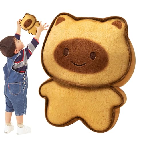 Bvizyelck Toast gefüllte Tier, niedlicher Toast Plüsch,Nettes Toast Cat Capybara Plüschspielzeug - Home Decor Schöne gefüllte Puppenanhänger, entzückendes Kissen für Bettsofa von Bvizyelck