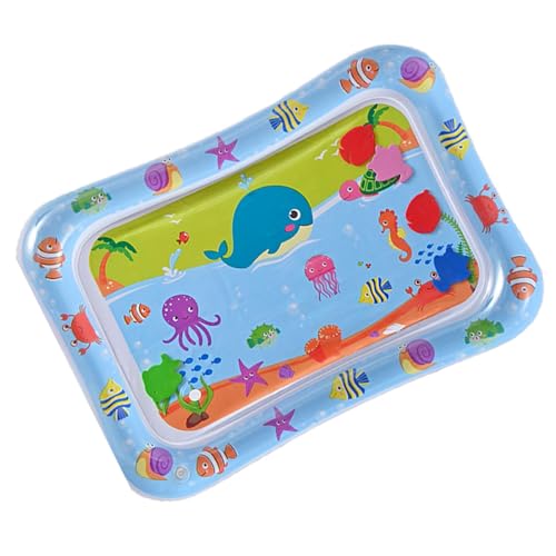 Bvizyelck Wassermatte für Babys, sensorische Wasserspielmatte für Katzen,Welpen-Spielmatte | Wassermatten, Wasserspielmatten, Spielzeug, sensorisches Wasserpad mit Fisch für Kleinkinder, Hunde und von Bvizyelck