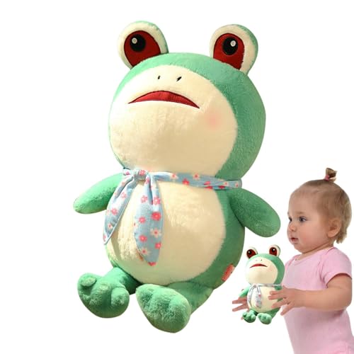 Bvizyelck Weicher Froschplüsch, Frosch gefülltes Spielzeug | Super weicher Frosch gefüllt Plüsch - Süße grüne Kissenpuppen zu Weihnachten, Geburtstag, Kinder und Erwachsene, Heimdekoration von Bvizyelck