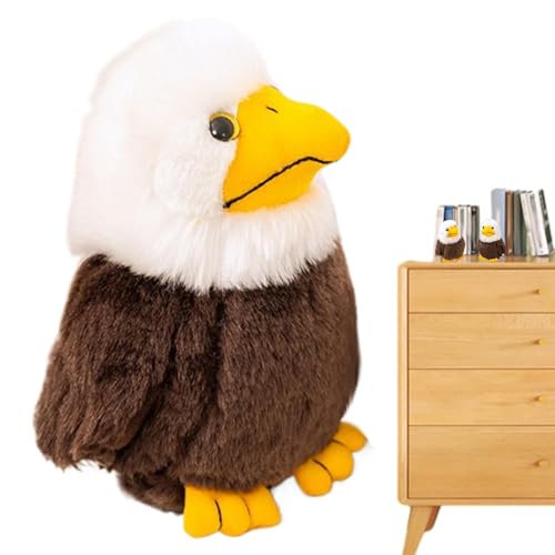 Bvizyelck Weißkopfseeadler, Tierplüschspielzeug - Buntes Animal - 17 cm süße Wildvogelpuppe, tragbare Adlersammlungen für Wohnzimmer, Schlafzimmer, Lernen von Bvizyelck