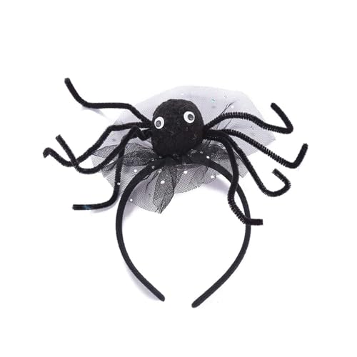 Bvxchg Spider Stirnband Mädchen Spinnennetz Kopfschmuck für Karneval Kopfbedeckung Cosplay (Schwarz) von Bvxchg