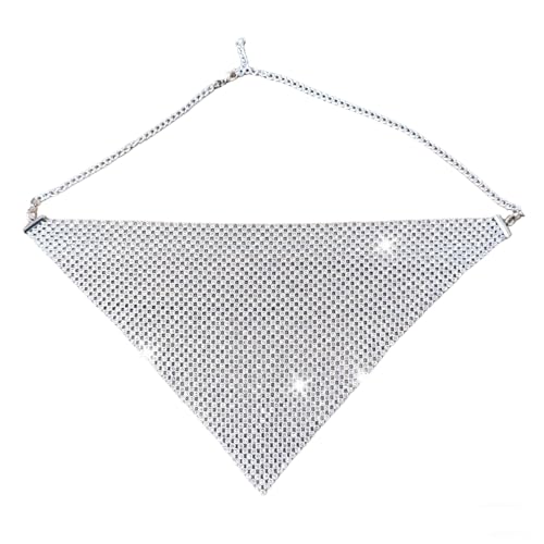 Bvxchg funkelnde Strass Mesh Maske Dreieck Maske mit Diamanten für Karneval (silber) von Bvxchg