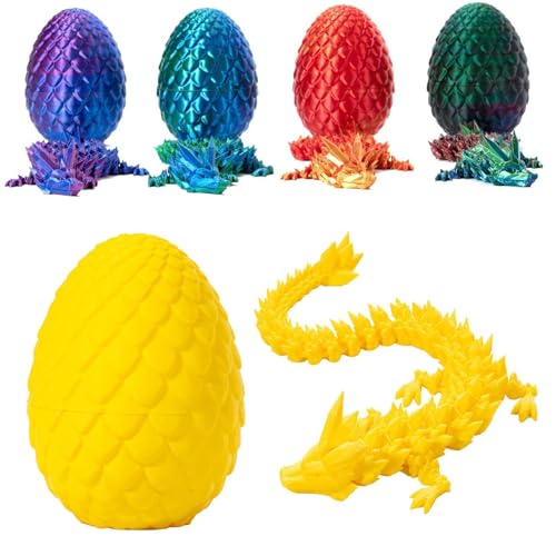 3D Gedrucktes Drachenei Mit Drache, Überraschungs-Drachenei Mit Drache Im Inneren, Geheimnisvolle Drachen Spielzeug, Realistische Beweglicher Drachen Figuren, Perfekt Für Ostern Und Weihnachten (M) von Bxjinkele